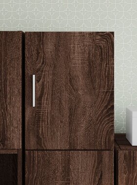 VidaXL Wandkast 30x42,5x40 cm bewerkt hout bruin eikenkleur