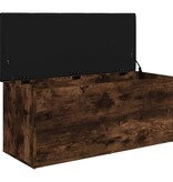 vidaXL Opbergbankje 102x42x45 cm bewerkt hout gerookt eikenkleurig