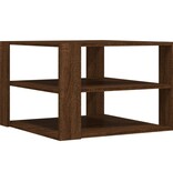 VidaXL Salontafel 59,5x59,5x40 cm bewerkt hout bruin eikenkleurig