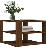 VidaXL Salontafel 59,5x59,5x40 cm bewerkt hout bruin eikenkleurig