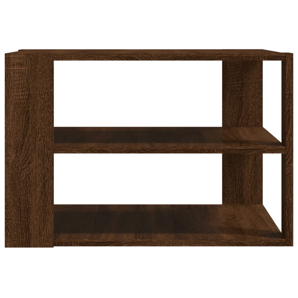 VidaXL Salontafel 59,5x59,5x40 cm bewerkt hout bruin eikenkleurig
