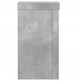 VidaXL Plantenstandaards 2 st 10x10x18 cm bewerkt hout betongrijs