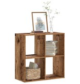 VidaXL Boekenkast 68,5x32x68,5 cm bewerkt hout oud houtkleurig