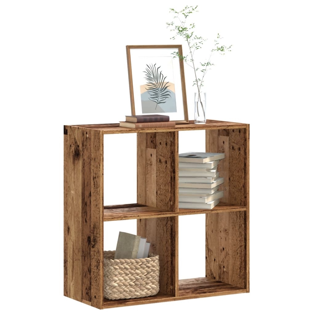 VidaXL Boekenkast 68,5x32x68,5 cm bewerkt hout oud houtkleurig