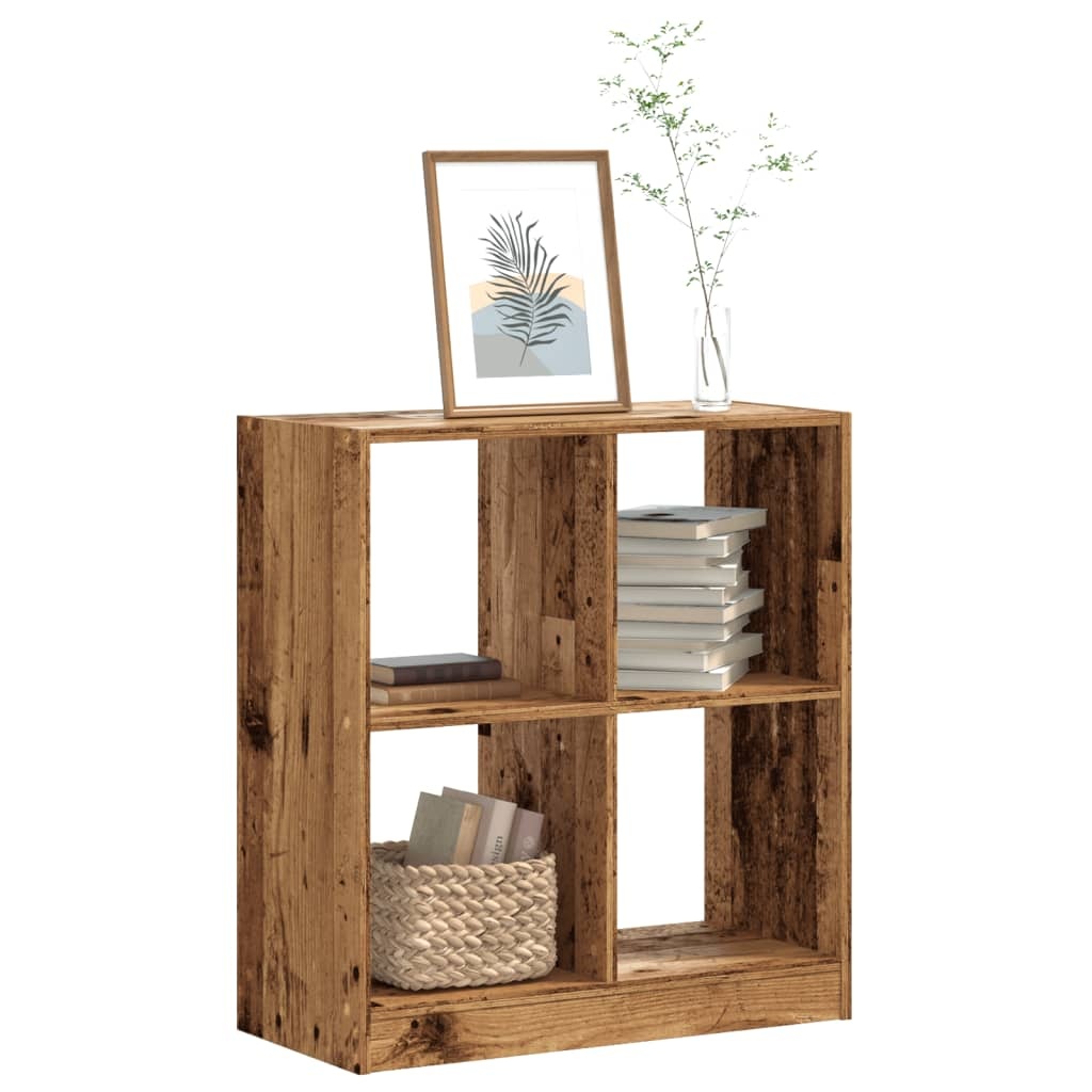 VidaXL Boekenkast 68,5x32x75 cm bewerkt hout oud houtkleurig