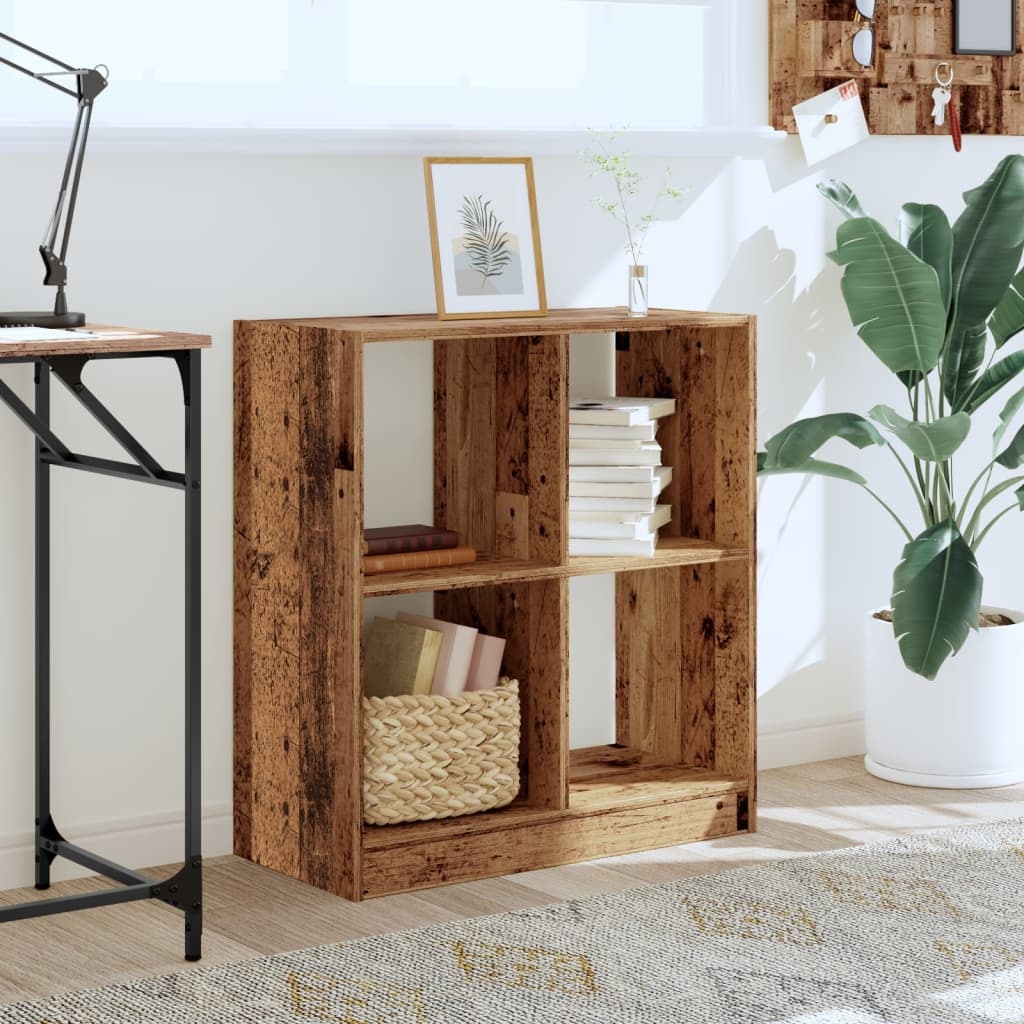 VidaXL Boekenkast 68,5x32x75 cm bewerkt hout oud houtkleurig