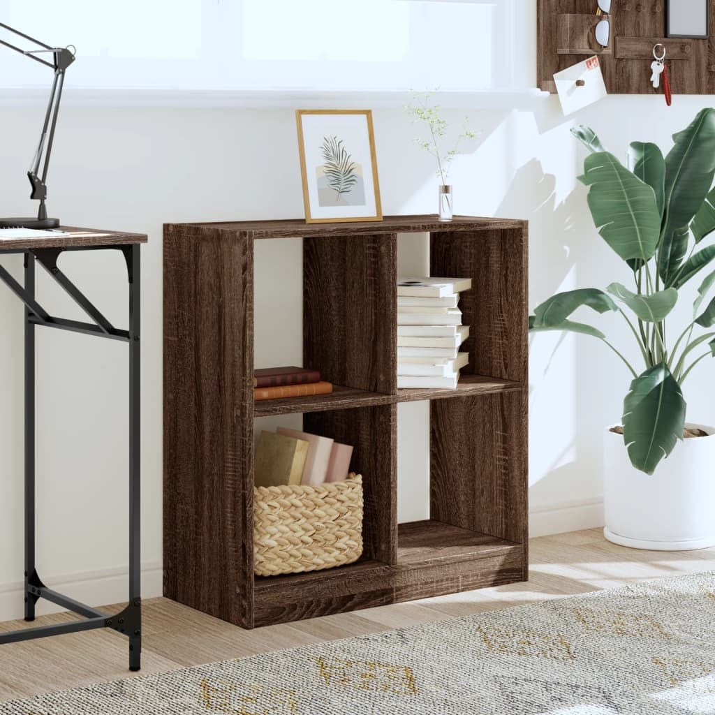 VidaXL Boekenkast 68,5x32x75 cm bewerkt hout bruin eikenkleurig