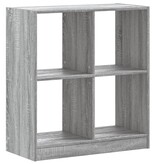 VidaXL Boekenkast 68,5x32x75 cm bewerkt hout grijs sonoma eikenkleurig
