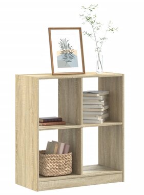 VidaXL Boekenkast 68,5x32x75 cm bewerkt hout sonoma eikenkleurig