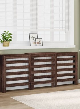 VidaXL Radiatorombouw 205x21,5x83,5 cm bewerkt hout bruin eikenkleurig