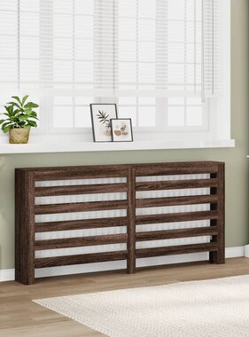 VidaXL Radiatorombouw 175x20x82 cm bewerkt hout bruin eikenkleurig