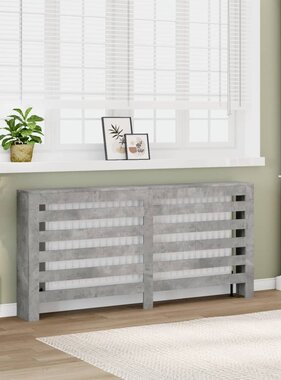 VidaXL Radiatorombouw 175x20x82 cm bewerkt hout betongrijs