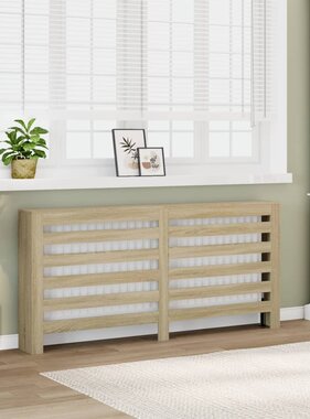 VidaXL Radiatorombouw 175x20x82 cm bewerkt hout sonoma eikenkleurig