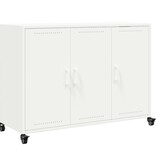 VidaXL Dressoir 100,5x39x72 cm koudgewalst staal wit