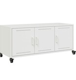 VidaXL Tv-meubel 100,5x39x43,5 cm koudgewalst staal wit