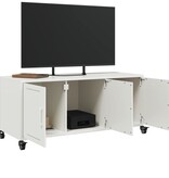 VidaXL Tv-meubel 100,5x39x43,5 cm koudgewalst staal wit