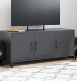 VidaXL Tv-meubel 100,5x39x43,5 cm koudgewalst staal antracietkleurig