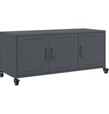 VidaXL Tv-meubel 100,5x39x43,5 cm koudgewalst staal antracietkleurig