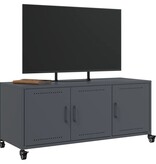 VidaXL Tv-meubel 100,5x39x43,5 cm koudgewalst staal antracietkleurig