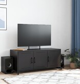 VidaXL Tv-meubel 100,5x39x43,5 cm koudgewalst staal zwart