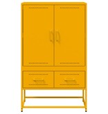 VidaXL Hoge kast 68x39x111,5 cm koudgewalst staal mosterdgeel