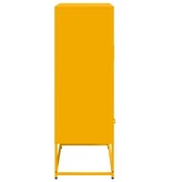 VidaXL Hoge kast 68x39x111,5 cm koudgewalst staal mosterdgeel