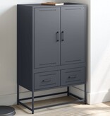 VidaXL Hoge kast 68x39x111,5 cm koudgewalst staal antracietkleurig