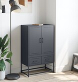VidaXL Hoge kast 68x39x111,5 cm koudgewalst staal antracietkleurig