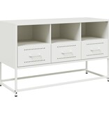 VidaXL Tv-meubel 100,5x39x60,5 cm staal wit