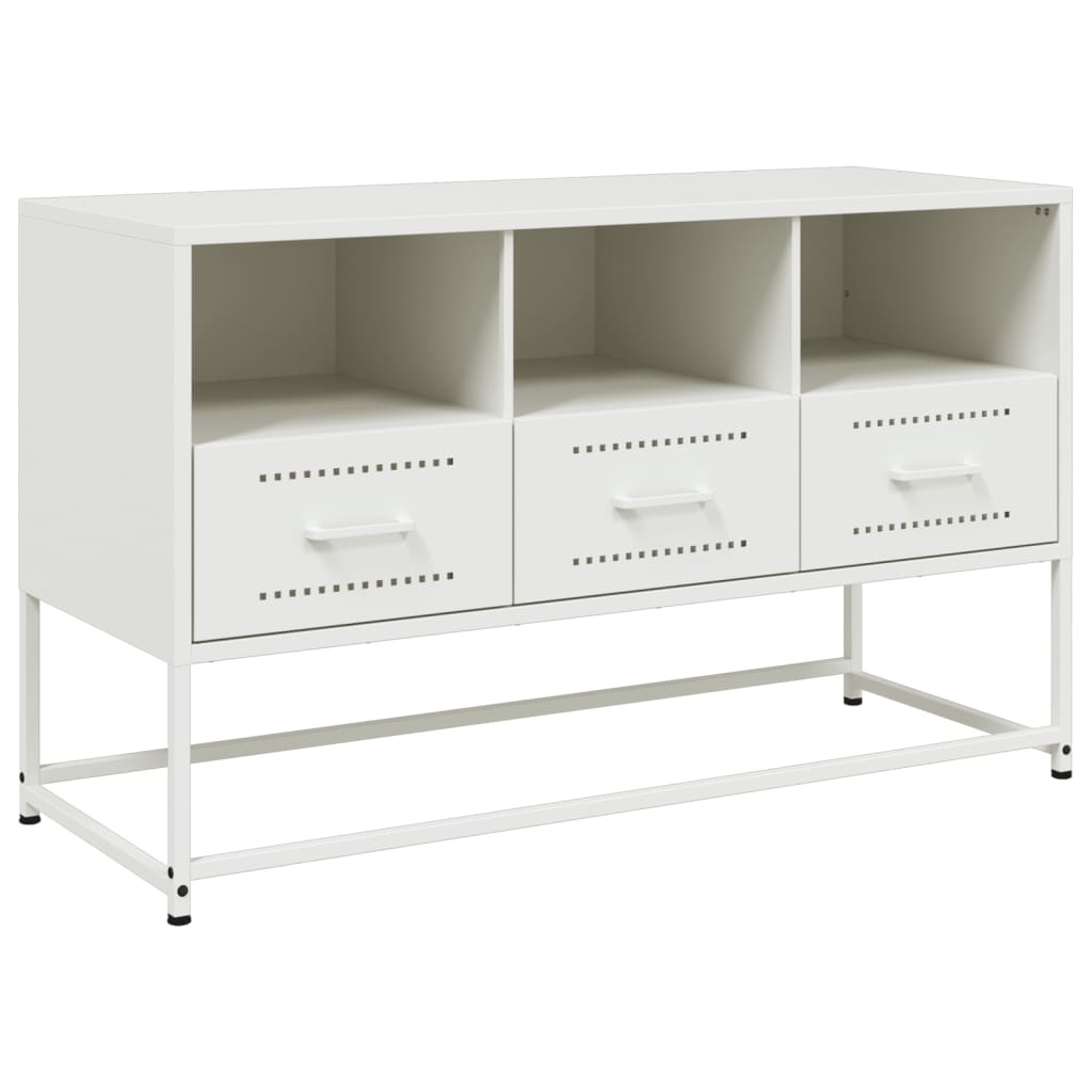 VidaXL Tv-meubel 100,5x39x60,5 cm staal wit