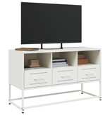 VidaXL Tv-meubel 100,5x39x60,5 cm staal wit