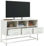VidaXL Tv-meubel 100,5x39x60,5 cm staal wit