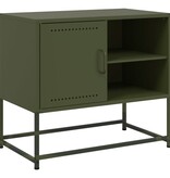 VidaXL Tv-meubel 100,5x39x60,5 cm staal mosterdgeel