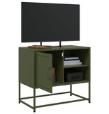 VidaXL Tv-meubel 100,5x39x60,5 cm staal mosterdgeel