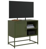 VidaXL Tv-meubel 100,5x39x60,5 cm staal mosterdgeel