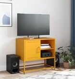 VidaXL Tv-meubel 100,5x39x60,5 cm staal antracietkleurig