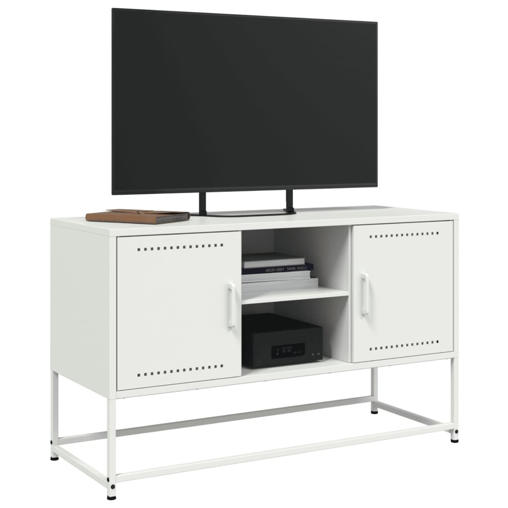 VidaXL Hoge kast 100,5x39x107 cm staal mosterdgeel