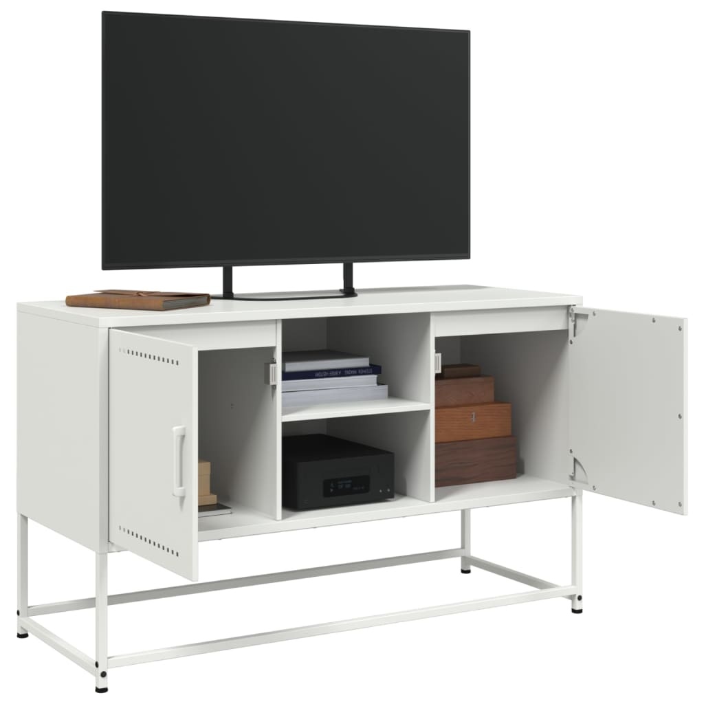 VidaXL Hoge kast 100,5x39x107 cm staal mosterdgeel