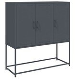 VidaXL Hoge kast 100,5x39x107 cm staal antracietkleurig