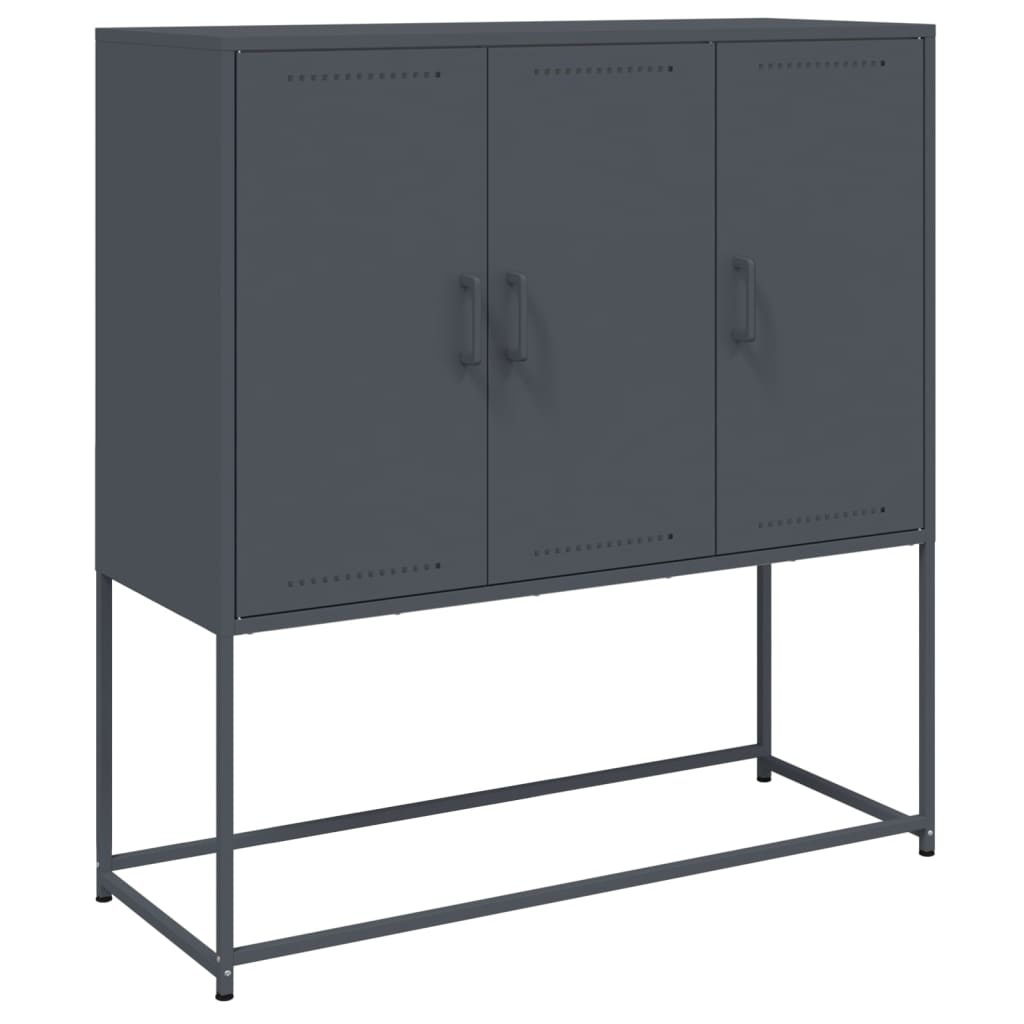 VidaXL Hoge kast 100,5x39x107 cm staal antracietkleurig