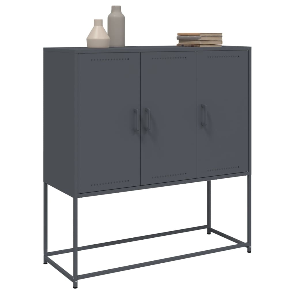 VidaXL Hoge kast 100,5x39x107 cm staal antracietkleurig