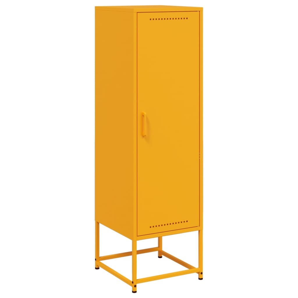 VidaXL Hoge kast 36x39x123 cm staal mosterdgeel