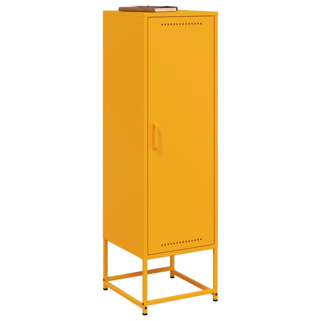VidaXL Hoge kast 36x39x123 cm staal mosterdgeel