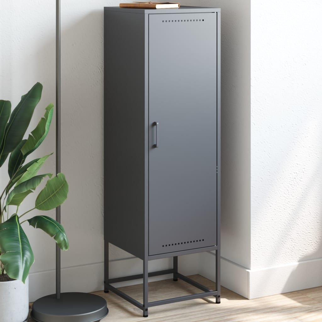 VidaXL Hoge kast 36x39x123 cm staal antracietkleurig