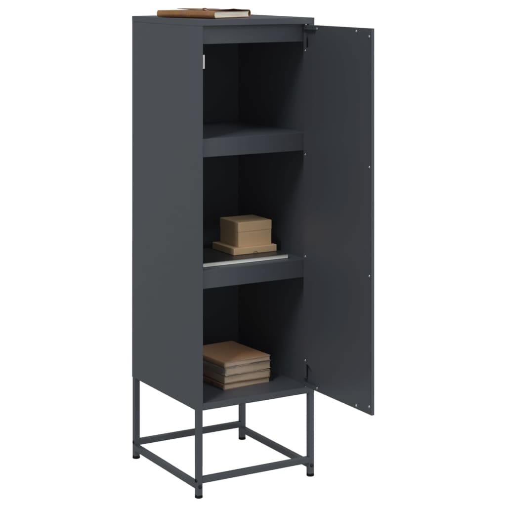 VidaXL Hoge kast 36x39x123 cm staal antracietkleurig
