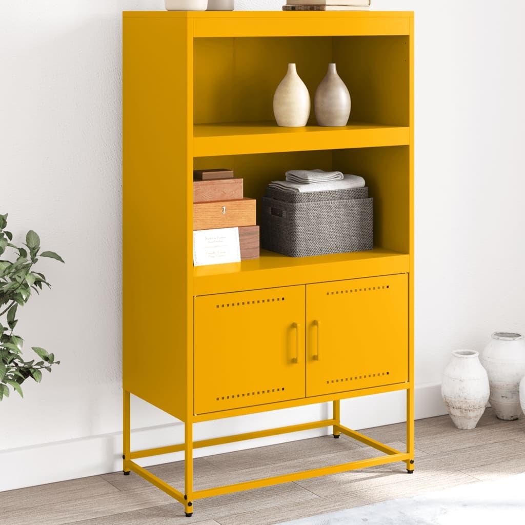 VidaXL Hoge kast 68,5x38,5x107 cm staal wit