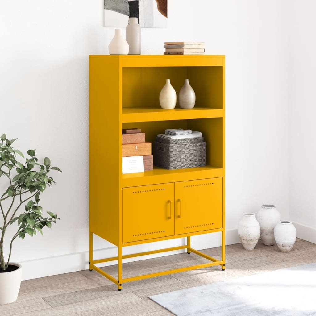 VidaXL Hoge kast 68,5x38,5x107 cm staal wit