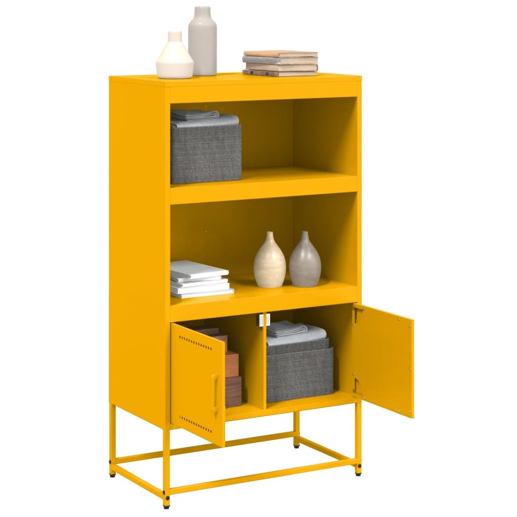 VidaXL Hoge kast 68,5x38,5x107 cm staal wit