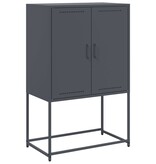 VidaXL Hoge kast 68,5x38,5x107 cm staal antracietkleurig