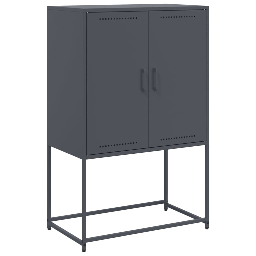 VidaXL Hoge kast 68,5x38,5x107 cm staal antracietkleurig